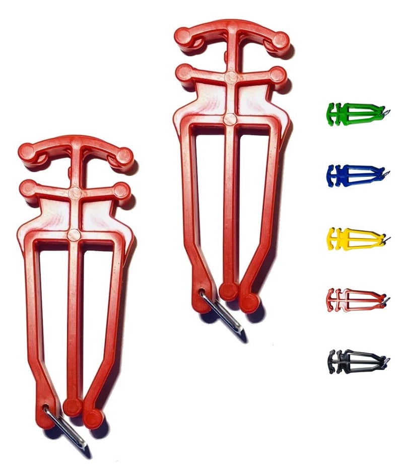 Bagdent Cross Country Skis and Poles Holder â€“ 1 Pair, Universal Nordic Ski Pole Carrier (Red) - Image 5